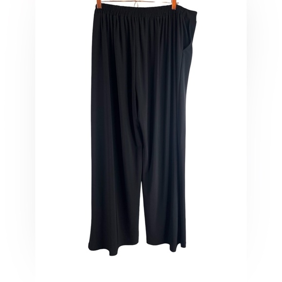 NWT Comfy USA Sun Kim Black Pants Slit Plus Size 3X - Picture 2 of 9